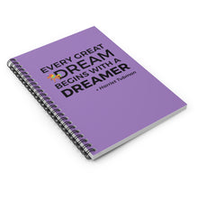 Load image into Gallery viewer, DREAMER Spiral Notebook - Ruled Line
