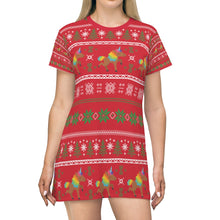 Load image into Gallery viewer, 2021 Holiday All Over Print T-Shirt Dress
