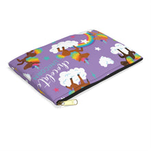 Load image into Gallery viewer, Signature Pattern (Purple) Flat Accessory Pouch
