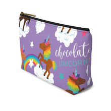 Load image into Gallery viewer, Signature Pattern (Purple) Accessory Pouch w T-bottom
