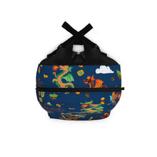 Load image into Gallery viewer, Navy Chocolate Dragon Backpack (Side Cup Holder)
