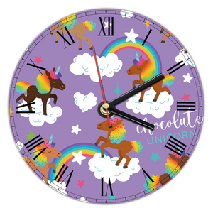 Signature Pattern (Purple) Custom Wall Clock (30cm diameter)