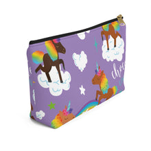 Load image into Gallery viewer, Signature Pattern (Purple) Accessory Pouch w T-bottom
