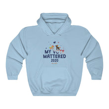 Load image into Gallery viewer, ChocUnicorn My Vote Mattered Unisex Heavy Blend™ Hooded Sweatshirt
