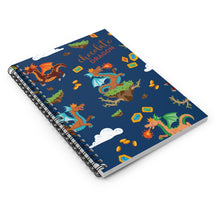 Load image into Gallery viewer, Chocolate Dragon (Navy) Spiral Notebook - Ruled Line
