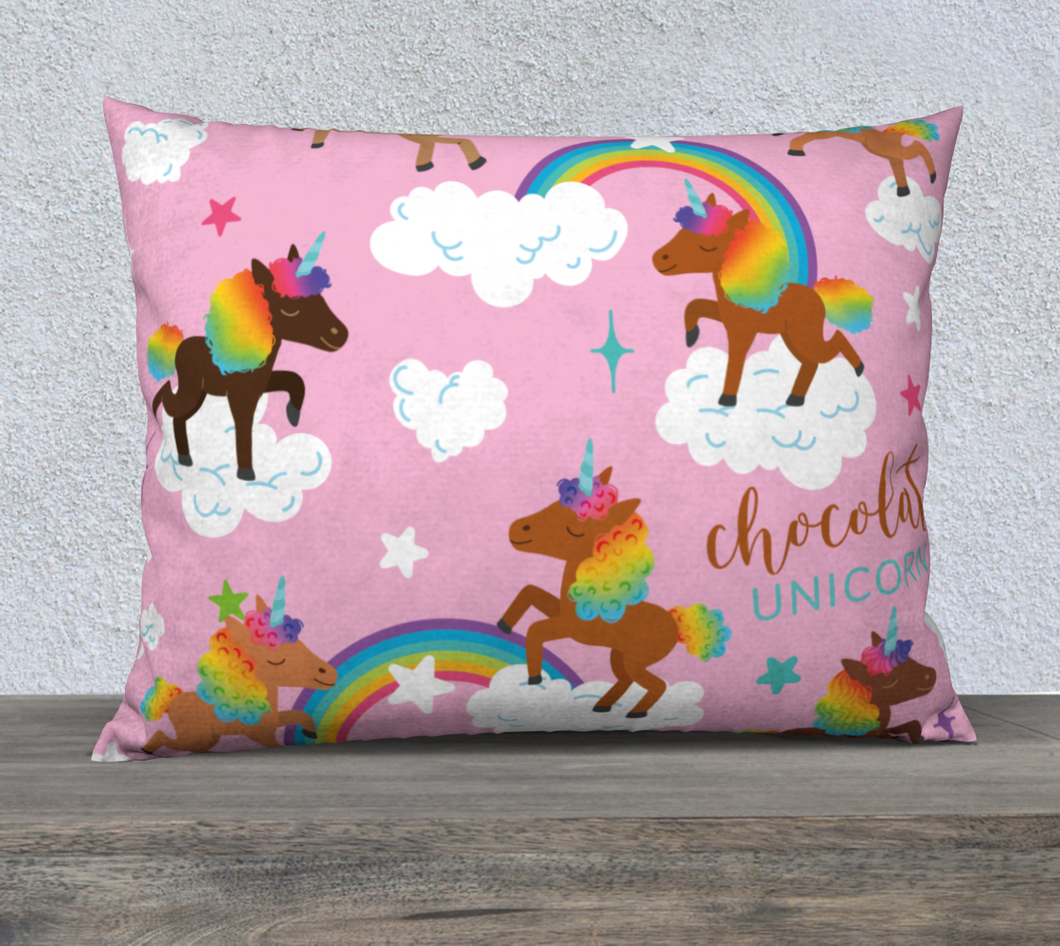 Chocolate Unicorn Pillow Case 26