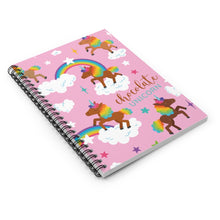 Load image into Gallery viewer, Chocolate Unicorn Spiral Notebook - Ruled Line (with logo)
