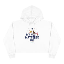 Load image into Gallery viewer, ChocUnicorn My Vote Mattered Crop Hoodie
