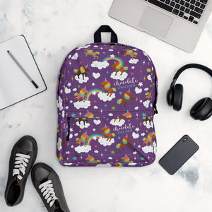 Chocolate Unicorn Backpack (Dark Purple)