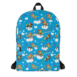 Chocolate Unicorn Backpack (Blue)