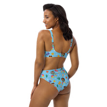 Load image into Gallery viewer, Ladies Chocolate Mermaid Signature Pattern Recycled high-waisted bikini
