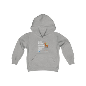 The LEGACY CONTINUES (Male) Kids Heavy Blend Hooded Sweatshirt