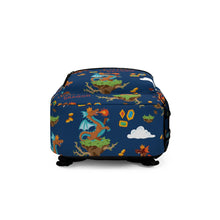 Load image into Gallery viewer, Navy Chocolate Dragon Backpack (Side Cup Holder)
