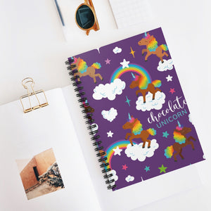 Signature Pattern Purple Spiral Notebook - Ruled Line