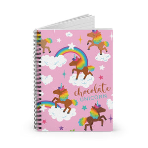 Chocolate Unicorn Spiral Notebook - Ruled Line (with logo)