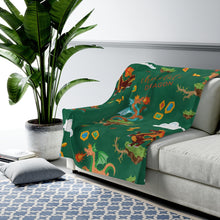 Load image into Gallery viewer, Chocolate Dragon (Green) Velveteen Plush Blanket
