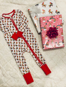 Holiday Signature Pattern Infant/Toddler Onesies Pajamas (IN STOCK)