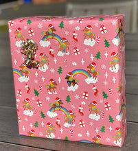 Load image into Gallery viewer, Holiday Unicorn Signature Pattern Wrapping Paper
