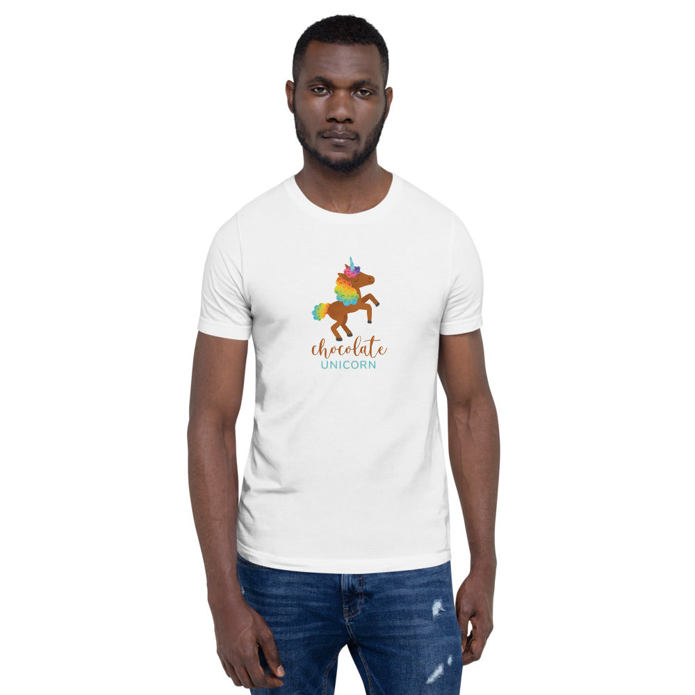 Chocolate Unicorn Short-Sleeve Unisex T-Shirt