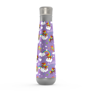 Chocolate Unicorn Peristyle Water Bottles (Purple)
