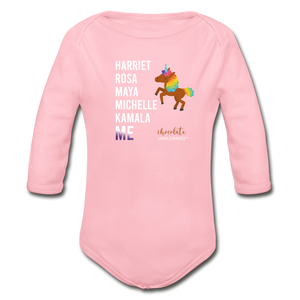 THE LEGACY CONTINUES Organic Long Sleeve Baby Bodysuit - light pink
