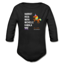 Load image into Gallery viewer, THE LEGACY CONTINUES Organic Long Sleeve Baby Bodysuit - black
