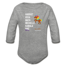 Load image into Gallery viewer, THE LEGACY CONTINUES Organic Long Sleeve Baby Bodysuit - heather gray
