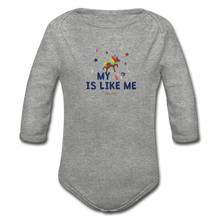 Load image into Gallery viewer, MY VP IS LIKE ME Organic Long Sleeve Baby Bodysuit - heather gray
