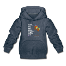 Load image into Gallery viewer, Chocolate Unicorn THE LEGACY CONTINUES Kids‘ Premium Hoodie - heather denim
