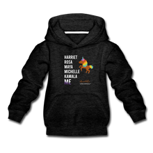 Load image into Gallery viewer, Chocolate Unicorn THE LEGACY CONTINUES Kids‘ Premium Hoodie - charcoal gray
