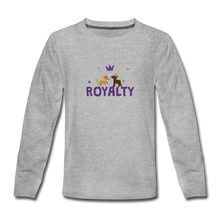 Load image into Gallery viewer, WE ARE ROYALTY Kids&#39; Premium Long Sleeve T-Shirt - heather gray
