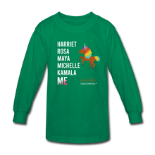 Load image into Gallery viewer, THE LEGACY CONTINUES Kids&#39; Long Sleeve T-Shirt - kelly green
