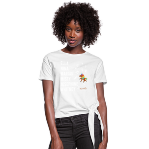 The ARTISTIC Trailblazer BHM Collection Women's Knotted T-Shirt - white