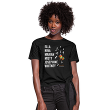 Load image into Gallery viewer, The ARTISTIC Trailblazer BHM Collection Women&#39;s Knotted T-Shirt - black

