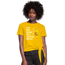 Load image into Gallery viewer, The ARTISTIC Trailblazer BHM Collection Women&#39;s Knotted T-Shirt - sun yellow
