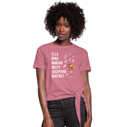 The ARTISTIC Trailblazer BHM Collection Women's Knotted T-Shirt - mauve