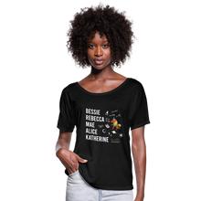 Load image into Gallery viewer, The STEM Trailblazers BHM Collection Women’s Flowy T-Shirt - black
