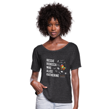 Load image into Gallery viewer, The STEM Trailblazers BHM Collection Women’s Flowy T-Shirt - charcoal gray
