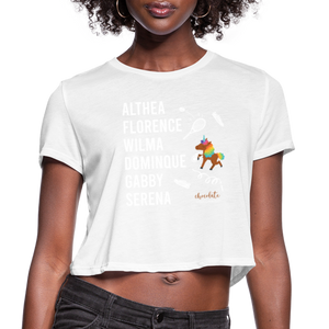 The ATHLETE Trailblazers BHM Collection Women's Cropped T-Shirt - white