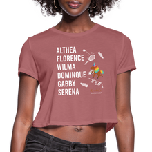 Load image into Gallery viewer, The ATHLETE Trailblazers BHM Collection Women&#39;s Cropped T-Shirt - mauve
