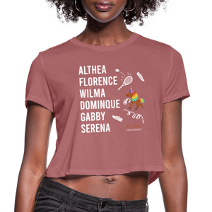 The ATHLETE Trailblazers BHM Collection Women's Cropped T-Shirt - mauve