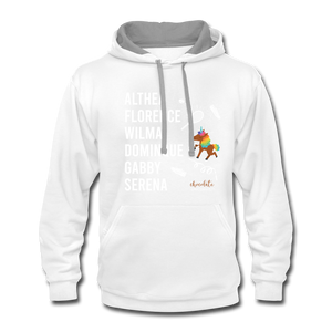 The ATHLETE Trailblazers BLM Collection Contrast Hoodie - white/gray