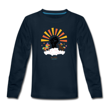 Load image into Gallery viewer, BHM Signature Collection Kids&#39; Premium Long Sleeve T-Shirt - deep navy

