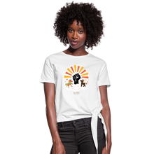 Load image into Gallery viewer, BLM Signature Collection SUNSHINE Women&#39;s Knotted T-Shirt - white
