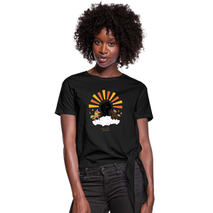 BLM Signature Collection SUNSHINE Women's Knotted T-Shirt - black