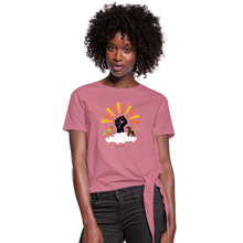 Load image into Gallery viewer, BLM Signature Collection SUNSHINE Women&#39;s Knotted T-Shirt - mauve
