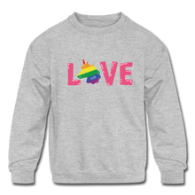 Load image into Gallery viewer, LOVE Kids&#39; Crewneck Sweatshirt - heather gray
