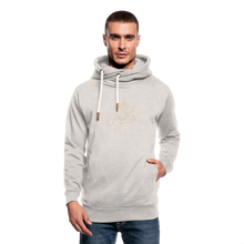 Load image into Gallery viewer, The Unicorn Outline Shawl Collar Hoodie - heather oatmeal
