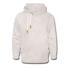 Load image into Gallery viewer, The Unicorn Outline Shawl Collar Hoodie - heather oatmeal
