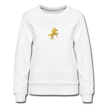 Load image into Gallery viewer, The Golden Unicorn Women’s Premium Sweatshirt - white
